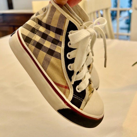 Burberry Unisex Check high top sneakers-100% Authentic BURBERRY - Picture 10 of 16